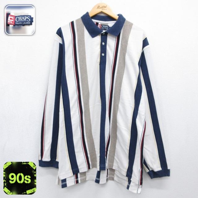 古着 ラルフローレン チャップス CHAPS RL 長袖 ブランド シャツ メン