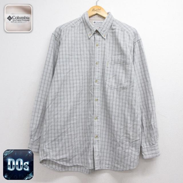 コロンビア 00s 長袖シャツ グレーチェック XL | 古着 26aug26