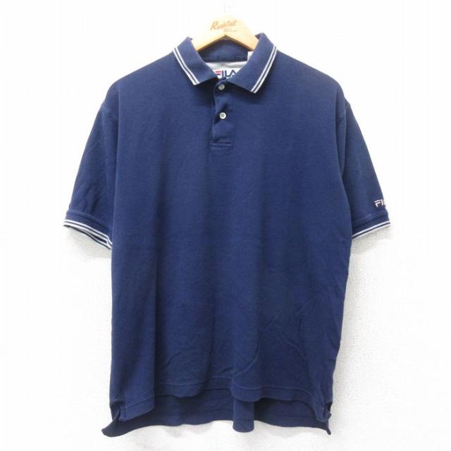 古着 フィラ FILA 半袖 ブランド ポロ シャツ メンズ 90年代 90s 