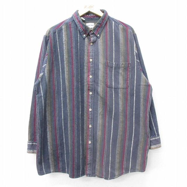 古着 ピューリタン 長袖 フランネル シャツ メンズ 90年代 90s 大きいサ