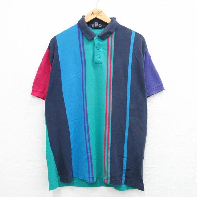 古着 半袖 ポロ シャツ メンズ 90年代 90s 鹿の子 コットン USA製