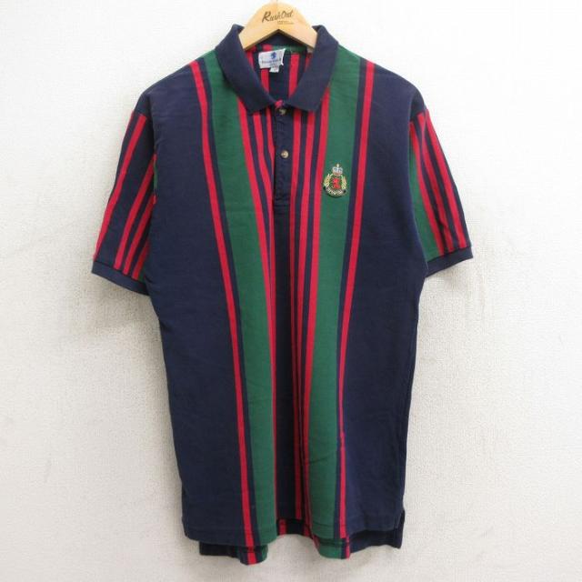 古着 半袖 ポロ シャツ メンズ 90年代 90s バミューダ コットン 鹿の子
