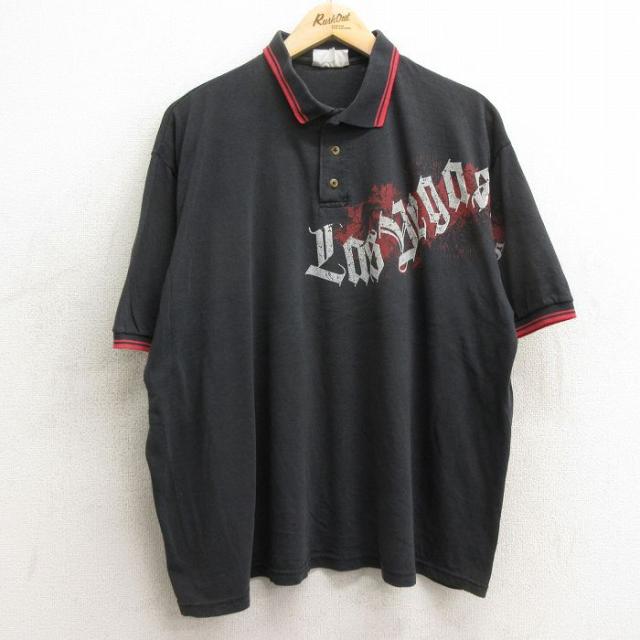 古着 ヘインズ Hanes 半袖 ポロ シャツ メンズ 00年代 00s ラスベ