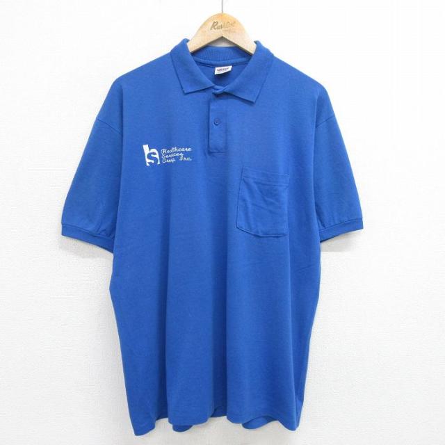 古着 半袖 ポロ シャツ メンズ 90年代 90s Healthcare 胸ポケ