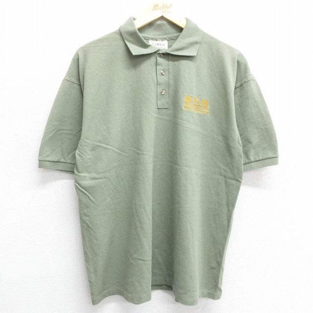 古着 半袖 ポロ シャツ メンズ 90年代 90s MGM 鹿の子 コットン U