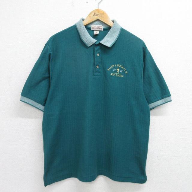 古着 半袖 ポロ シャツ メンズ 90年代 90s ゴルフ 大きいサイズ コット