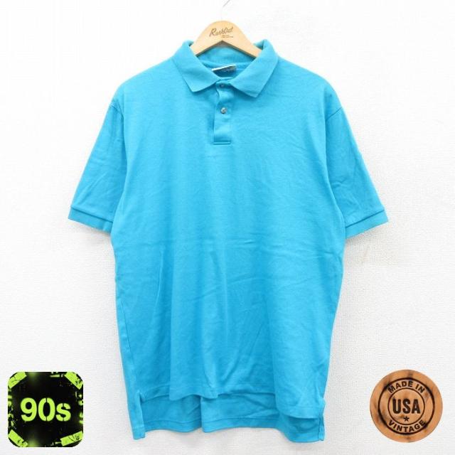 古着 ヘインズ Hanes 半袖 ポロ シャツ メンズ 90年代 90s 大きい