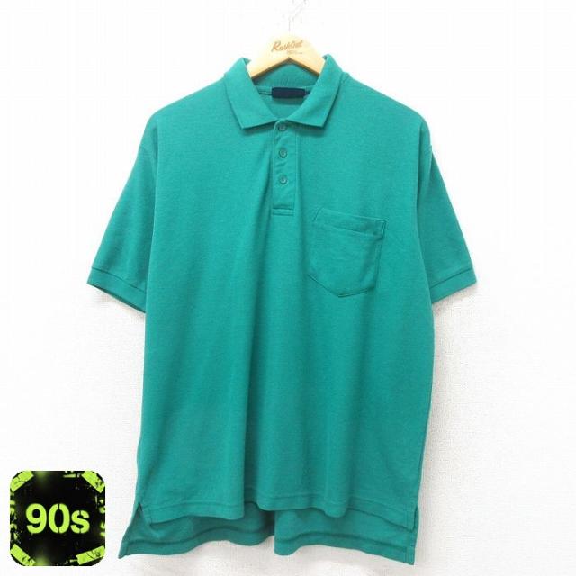 古着 タウンクラフト 半袖 ポロ シャツ メンズ 90年代 90s 大きいサイズ