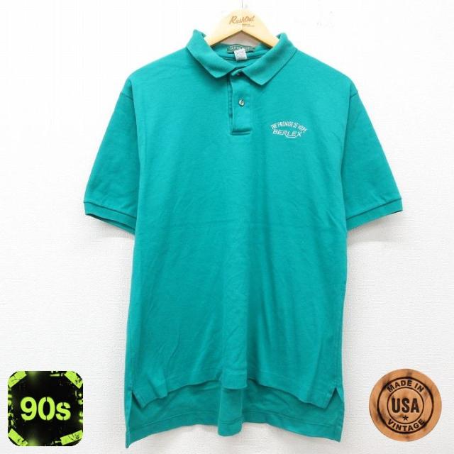 古着 半袖 ポロ シャツ メンズ 90年代 90s BERLEX コットン US
