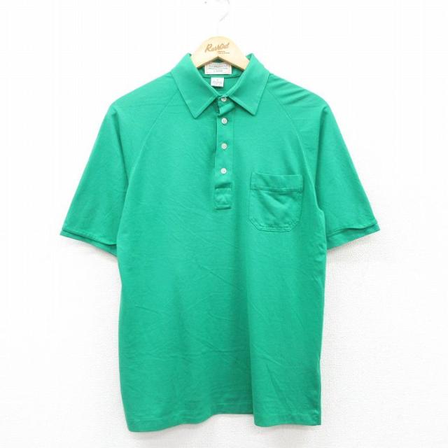 古着 アロー 半袖 ポロ シャツ メンズ 90年代 90s ラグラン 緑 グリー