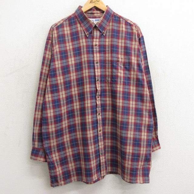 古着 アロー 長袖 シャツ メンズ 90年代 90s 大きいサイズ ロング丈 ボ