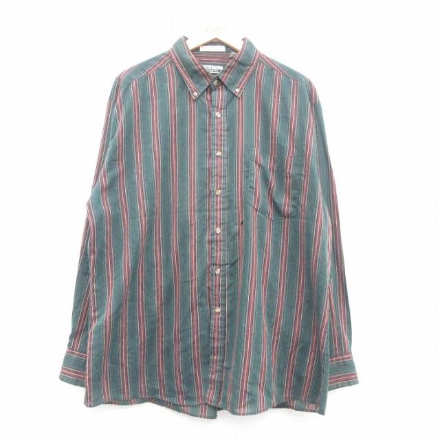 古着 キー KEY 長袖 シャツ メンズ 90年代 90s 大きいサイズ ボタン