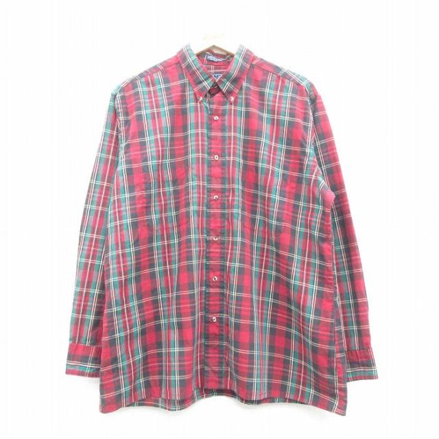 古着 バンヒューセン 長袖 シャツ メンズ 90年代 90s ボタンダウン エン