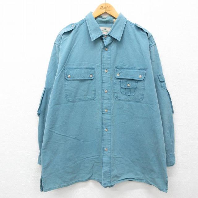 古着 レッドヘッド 長袖 シャツ メンズ 90年代 90s 大きいサイズ コット