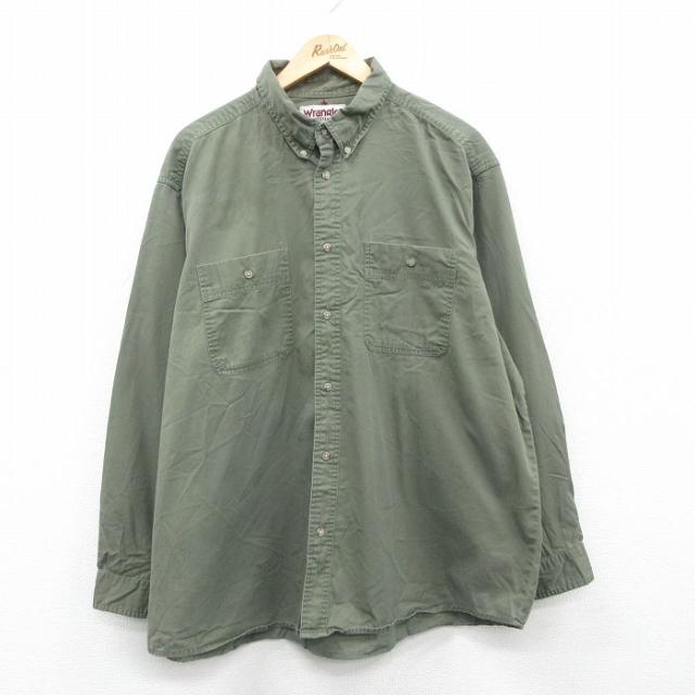 古着 ラングラー Wrangler 長袖 シャツ メンズ 00年代 00s 大き