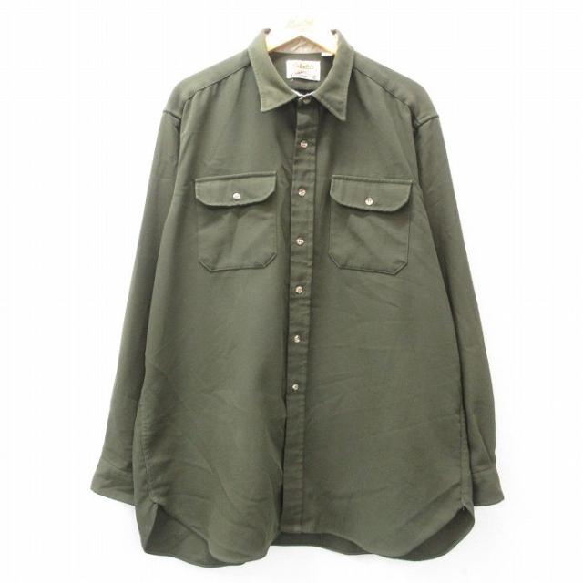 古着 カベラス 長袖 シャツ メンズ 90年代 90s 大きいサイズ ロング丈 