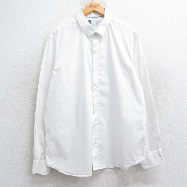 古着 オールドネイビー OLD NAVY 長袖 シャツ メンズ 白 ホワイト X