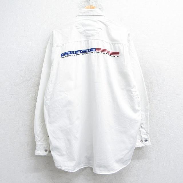古着 長袖 シャツ メンズ 90年代 90s CINCH 刺繍 大きいサイズ コ