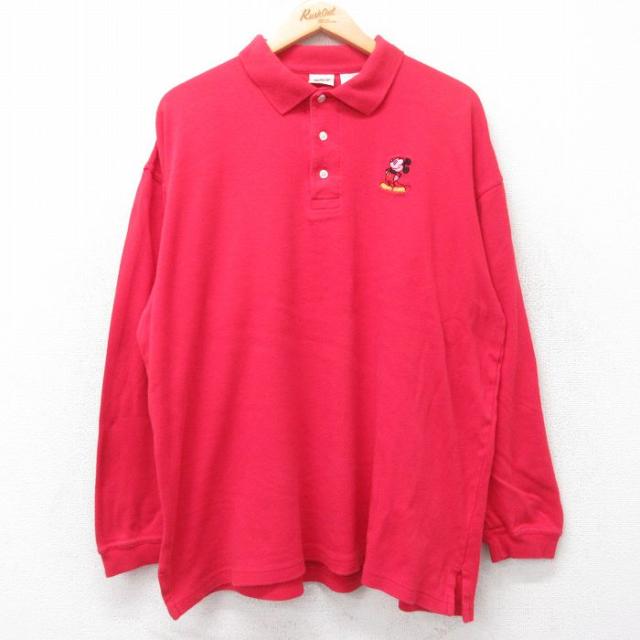 古着 長袖 ポロ シャツ メンズ 00年代 00s ディズニー DISNEY ミ