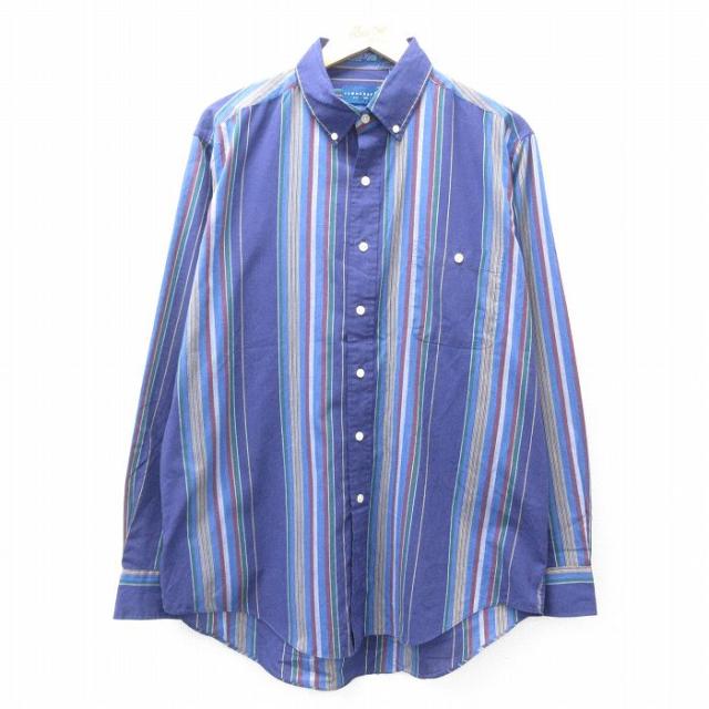 古着 タウンクラフト 長袖 シャツ メンズ 90年代 90s ボタンダウン 紺他