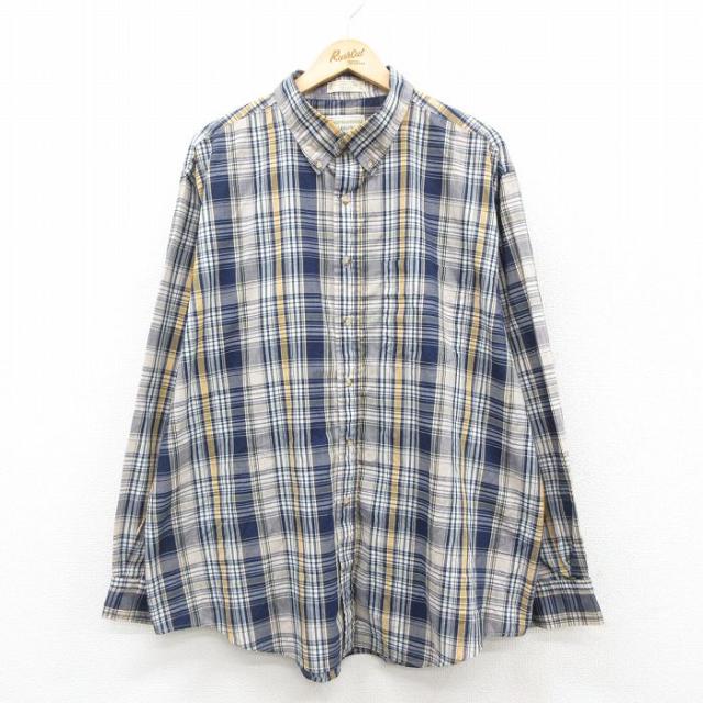 古着 アロー 長袖 シャツ メンズ 90年代 90s 大きいサイズ ロング丈 ボ