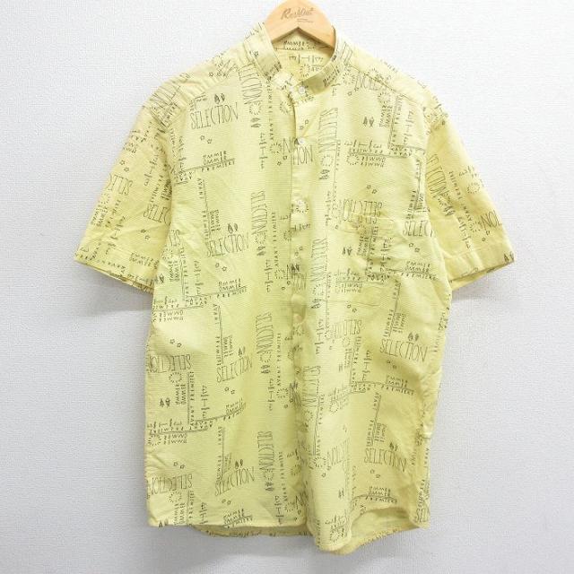 古着 半袖 シャツ メンズ 00年代 00s SELECTION 魚 スタンドカ