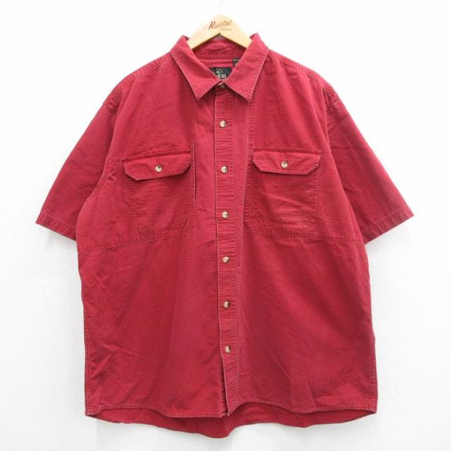 古着 レッドヘッド 半袖 シャツ メンズ 00年代 00s リップストップ 大き