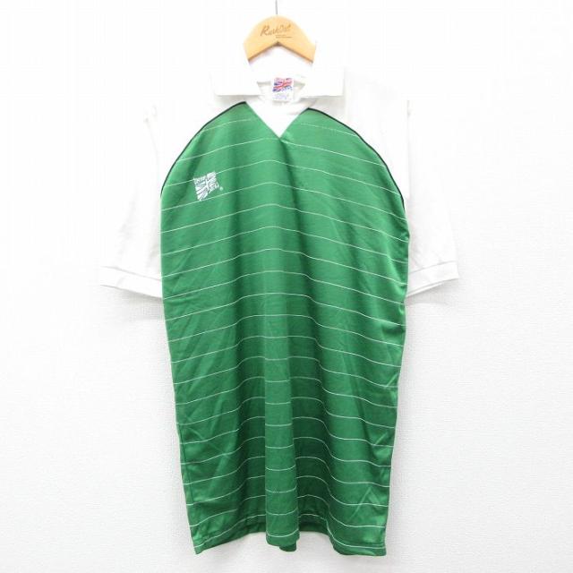 古着 半袖 サッカー シャツ メンズ 90年代 90s ユニオンジャック ラグラ
