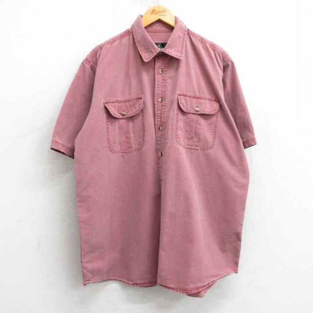 古着 レッドヘッド 半袖 シャツ メンズ 00年代 00s 大きいサイズ ロング