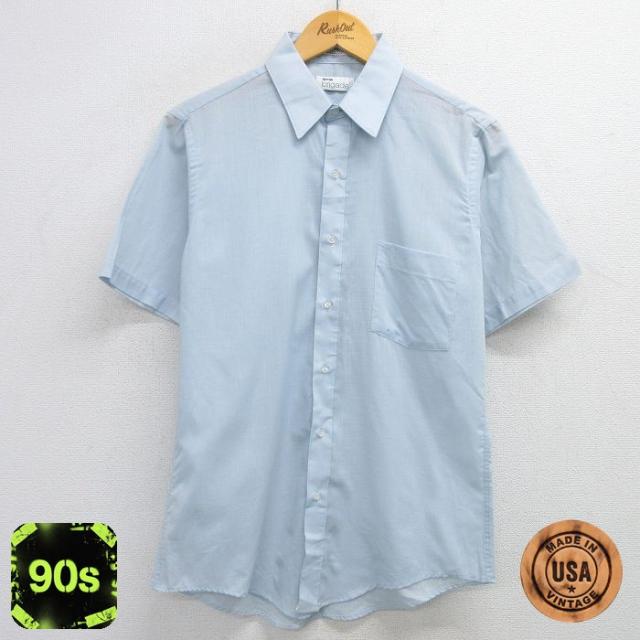 古着 アロー 半袖 シャツ メンズ 90年代 90s ボタンダウン USA製 薄