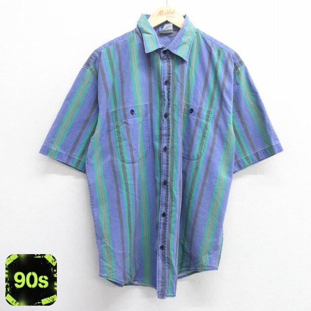 古着 TODAYS NEWS 半袖 シャツ メンズ 90年代 90s ロング丈 