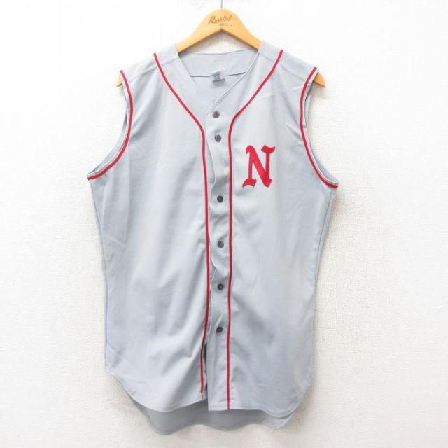 古着 ラッセル ノースリーブ ベースボール シャツ メンズ 00年代 00s N