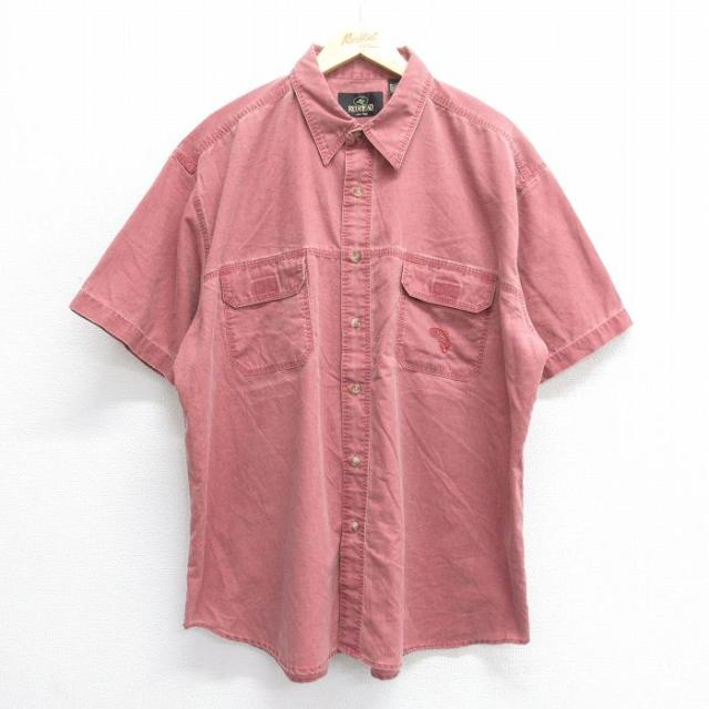 古着 レッドヘッド 半袖 シャツ メンズ 00年代 00s 魚 大きいサイズ え