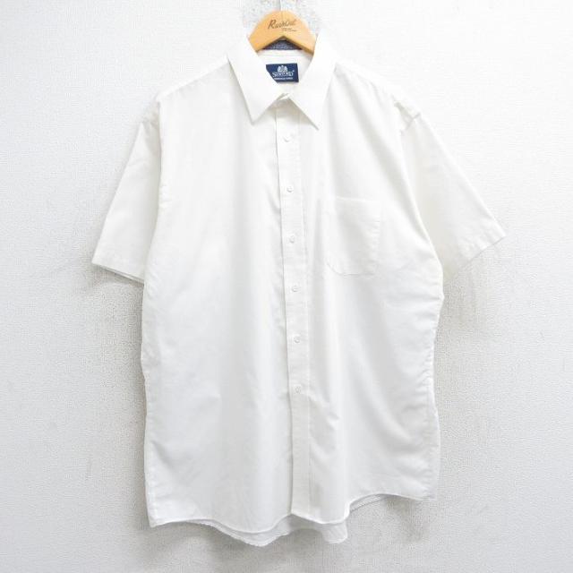 古着 半袖 シャツ メンズ 90年代 90s ロング丈 USA製 白 ホワイト