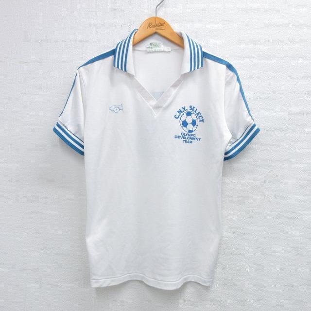 古着 半袖 サッカー シャツ メンズ 90年代 90s CNY USA製 白他