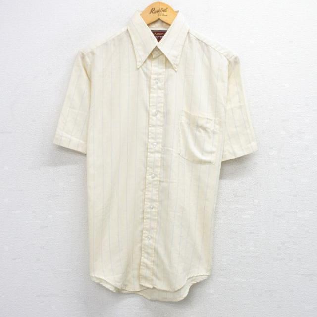古着 アロー 半袖 シャツ メンズ 80年代 80s オックスフォード ボタンダ