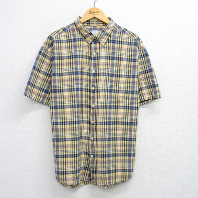 古着 オールドネイビー OLD NAVY 半袖 シャツ メンズ コットン 黄他