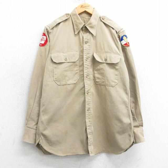 古着 長袖 ビンテージ シャツ メンズ 60年代 60s ミリタリー アーミー
