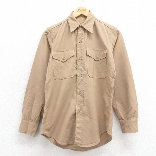 古着 長袖 ビンテージ ミリタリー シャツ メンズ 60年代 60s ウール U