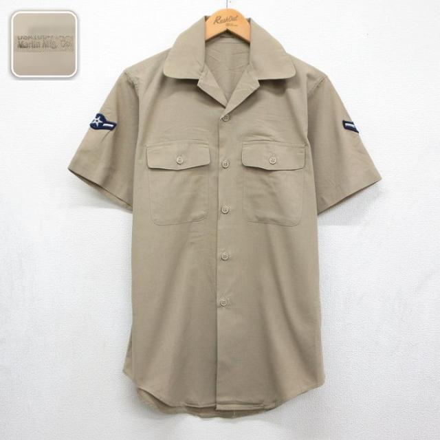 古着 半袖 ビンテージ ミリタリー シャツ メンズ 70年代 70s 開襟 オー
