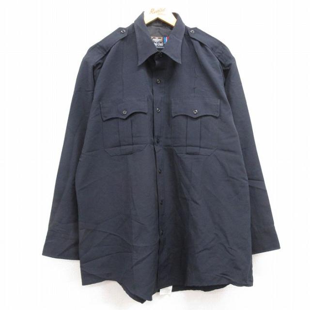 古着 長袖 ミリタリー シャツ メンズ 00年代 00s ヒジ当て 大きいサイズ