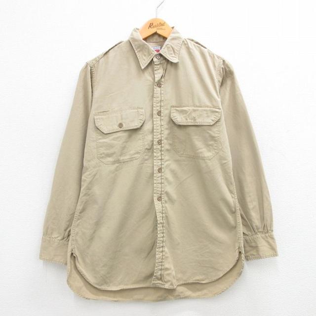 古着 エルベコ Elbeco 長袖 ビンテージ シャツ メンズ 50年代 50s