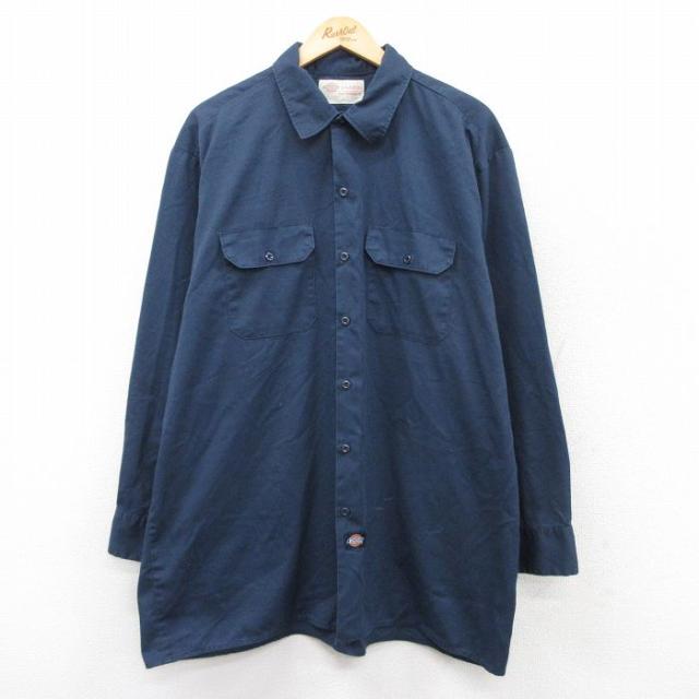 古着 ディッキーズ Dickies 長袖 シャツ メンズ 00年代 00s 大き