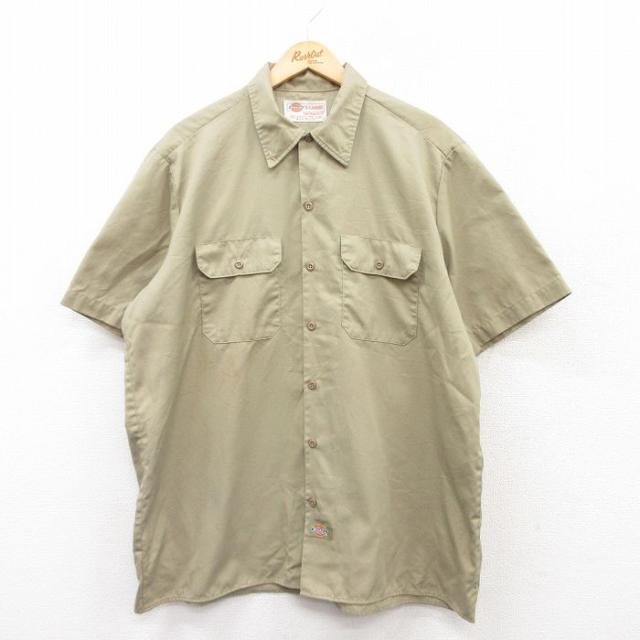 古着 ディッキーズ Dickies 半袖 ワーク シャツ メンズ 00年代 00