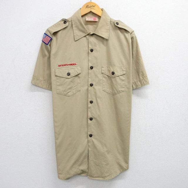古着 半袖 ボーイスカウト シャツ メンズ 90年代 90s ロング丈 USA製