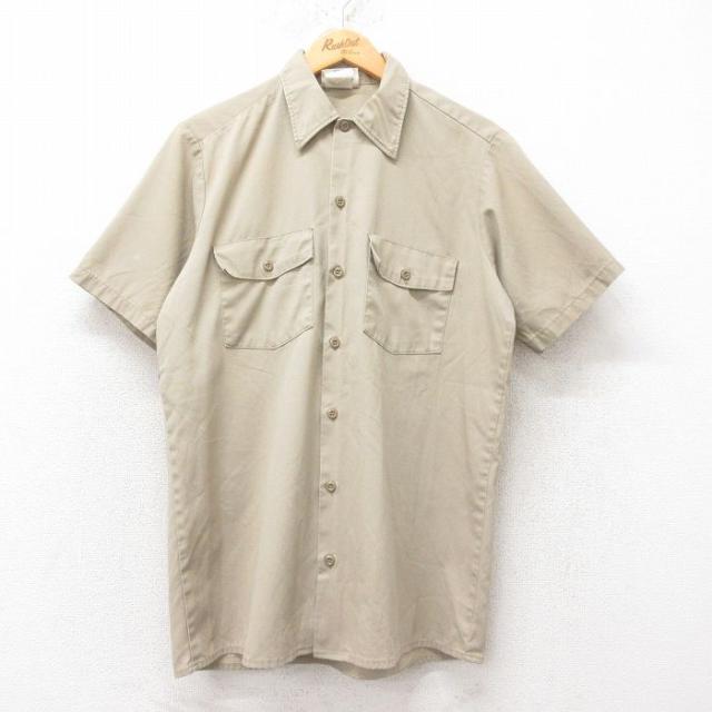 古着 ディッキーズ Dickies 半袖 ワーク シャツ メンズ 90年代 90