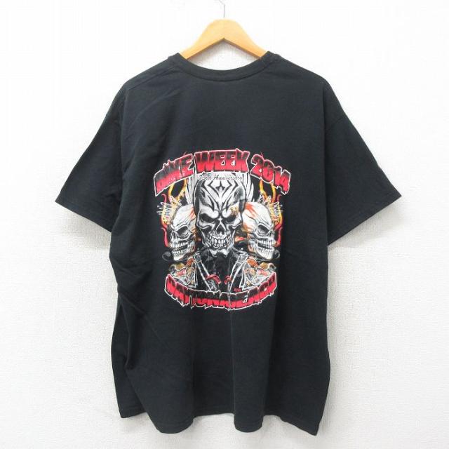 古着 ヘインズ Hanes 半袖 Tシャツ メンズ スカル 胸ポケット付き 大き