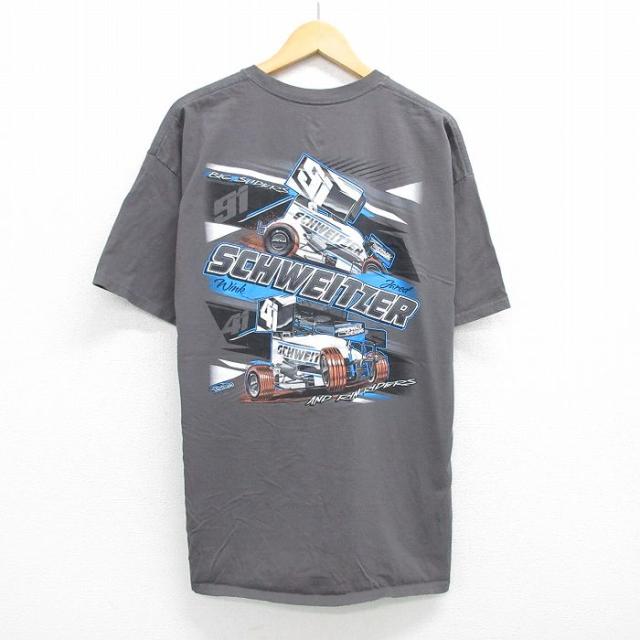 古着 ヘインズ Hanes 半袖 Tシャツ メンズ レーシングカー ミュヴァイツ