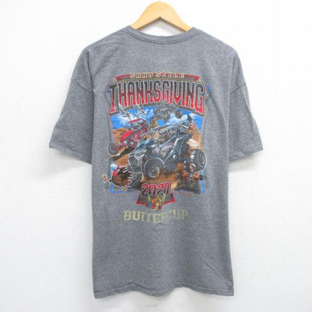 古着 半袖 Tシャツ メンズ レーシングカー THANKSGIVING 大きいサ