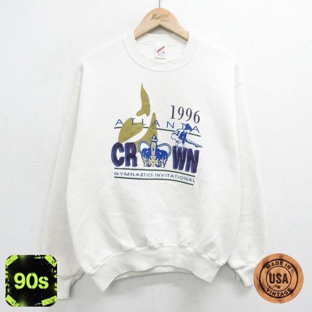 古着 ジャージーズ 長袖 スウェット メンズ 90年代 90s 体操 アトランタ